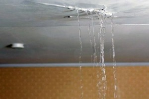 water leaking from ceiling